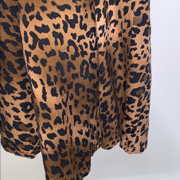R&K VINTAGE Animal Print Leopard Ruffle Hem Dress - Picture 6 of 9